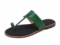 SALE 50%Women Sandals Flat SC-47A Green Snake Skin